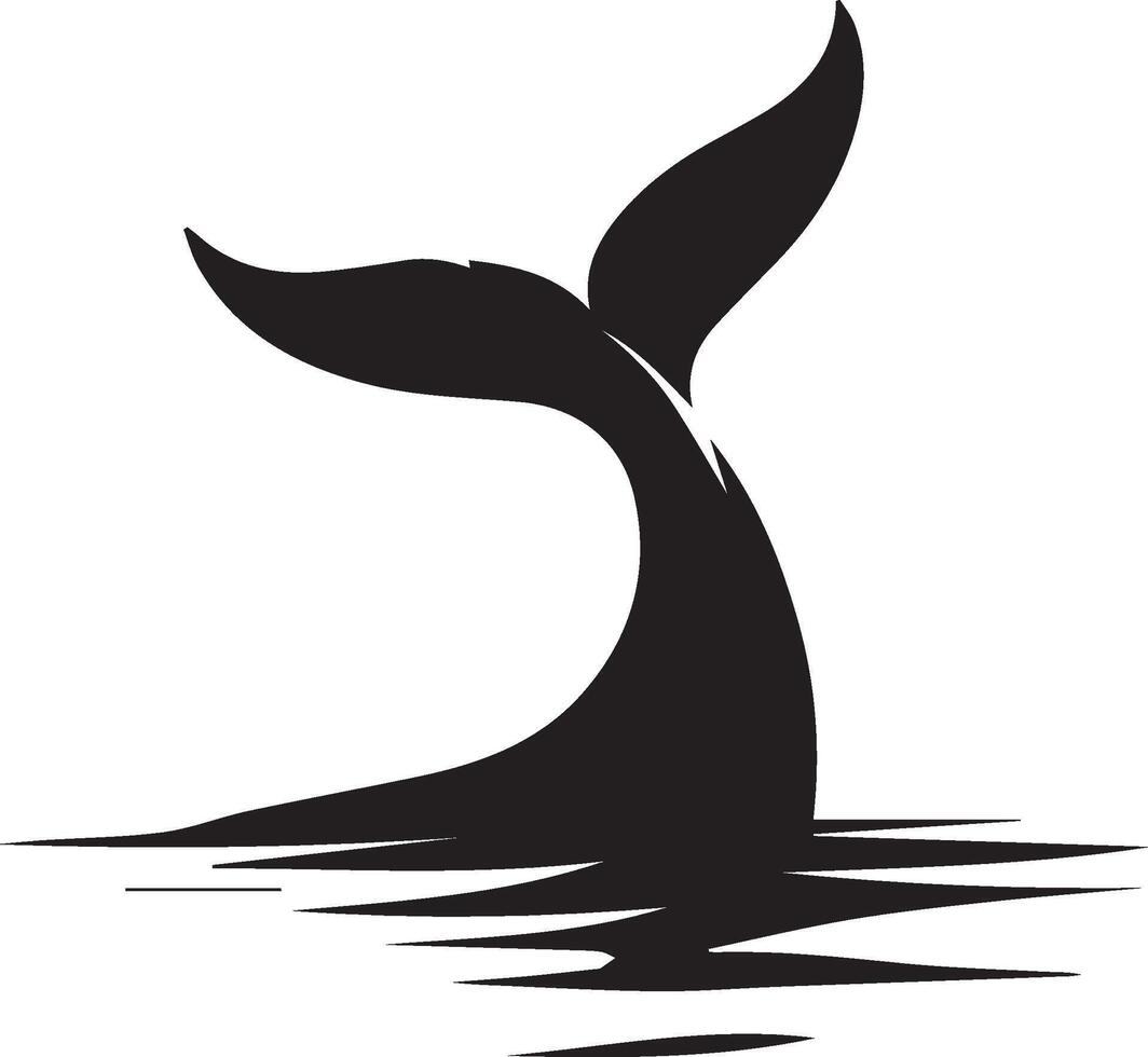 Whale silhouette isolated on white background vector