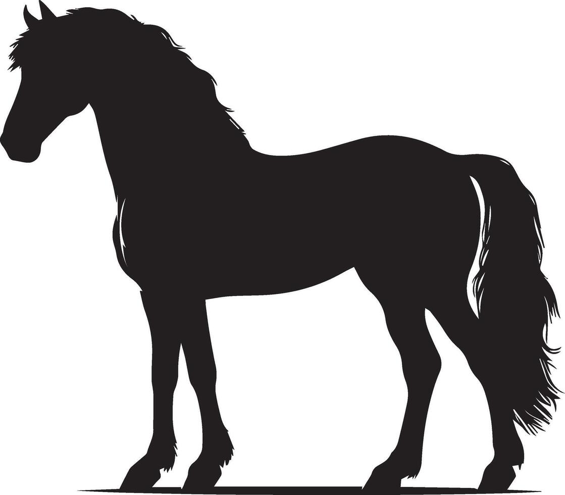 horse silhouette animal set isolated on white background. Black horses graphic element illustration.High Resolution JPG, EPS 10 included vector