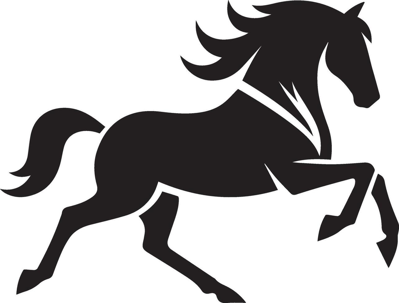 caballo silueta animal conjunto aislado en blanco antecedentes. negro caballos gráfico elemento ilustración.alto resolución jpg, eps 10 incluido vector
