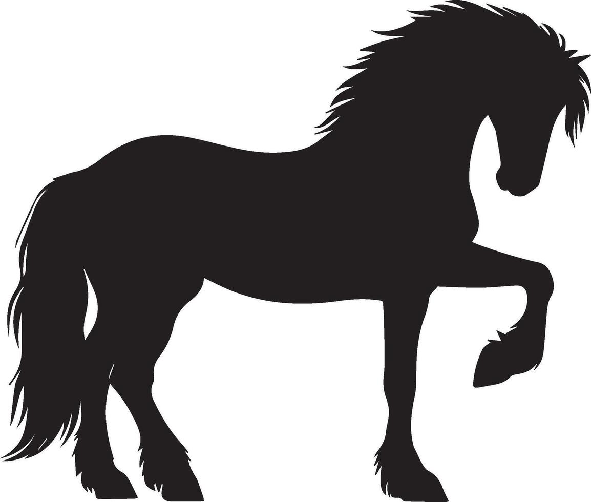 horse silhouette animal set isolated on white background. Black horses graphic element illustration.High Resolution JPG, EPS 10 included vector