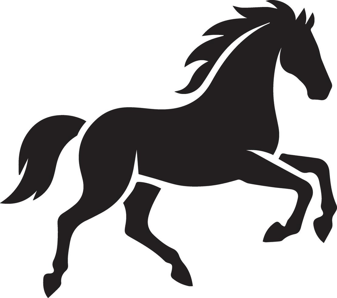 horse silhouette animal set isolated on white background. Black horses graphic element illustration.High Resolution JPG, EPS 10 included vector