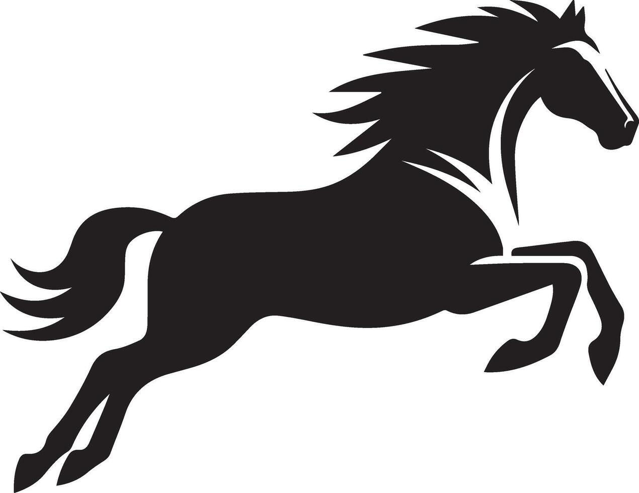 horse silhouette animal set isolated on white background. Black horses graphic element illustration.High Resolution JPG, EPS 10 included vector