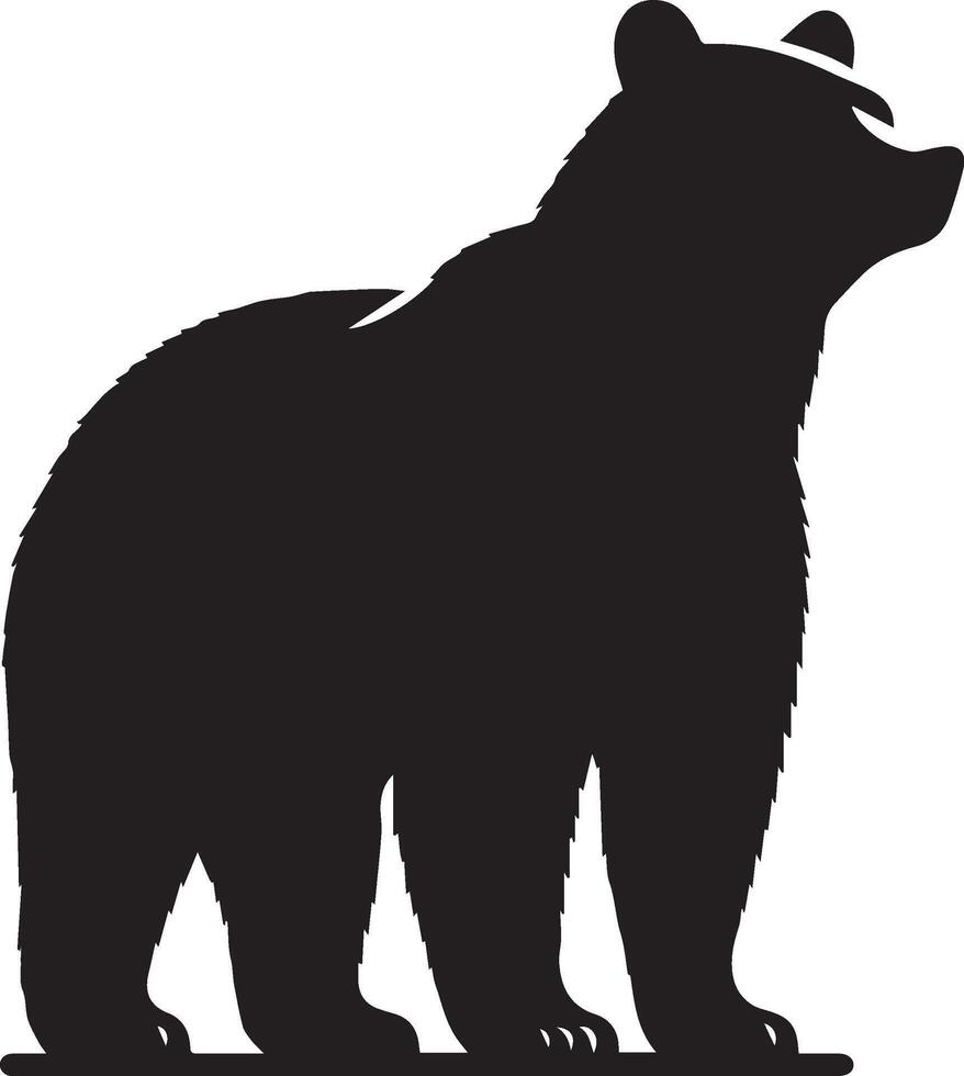 bear silhouette on white background modern symbol logo. vector