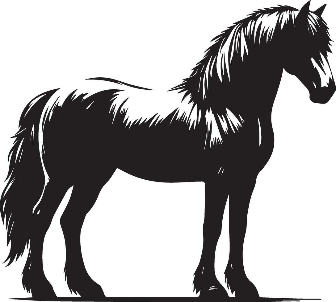 horse silhouette animal set isolated on white background. Black horses graphic element illustration.High Resolution JPG, EPS 10 included vector