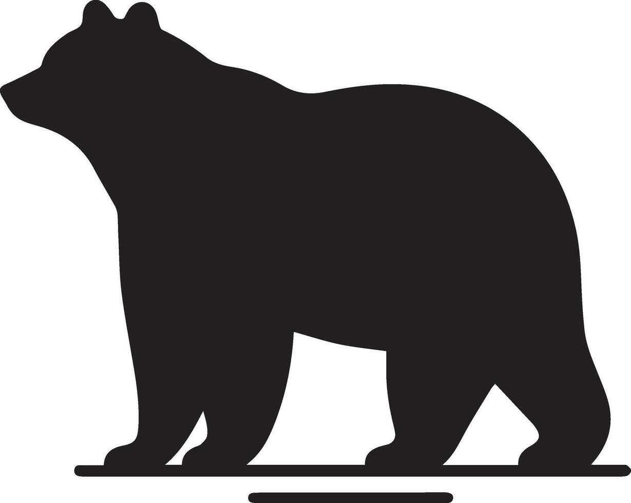 bear silhouette on white background modern symbol logo. vector