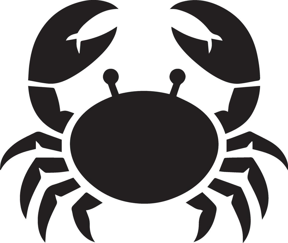 Crabs' illustration. Crabs silhouette on white background vector