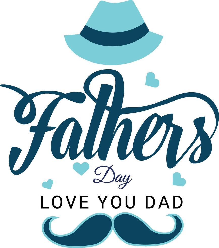 Father's Day badges typography vector