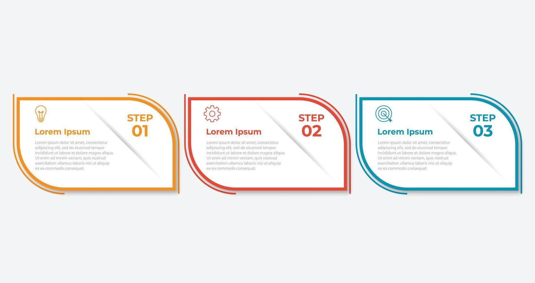 infographic design template with 3 options or steps vector