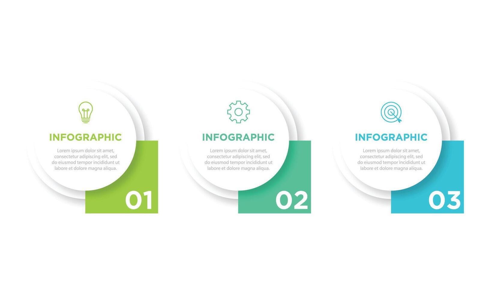 infographic design template with 3 options or steps vector