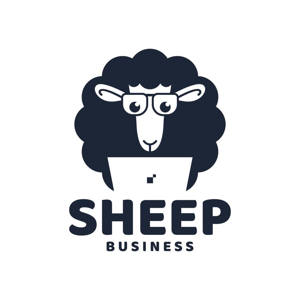 SHEEP MASCOT LOGO DESIGN TEMPLATE vector