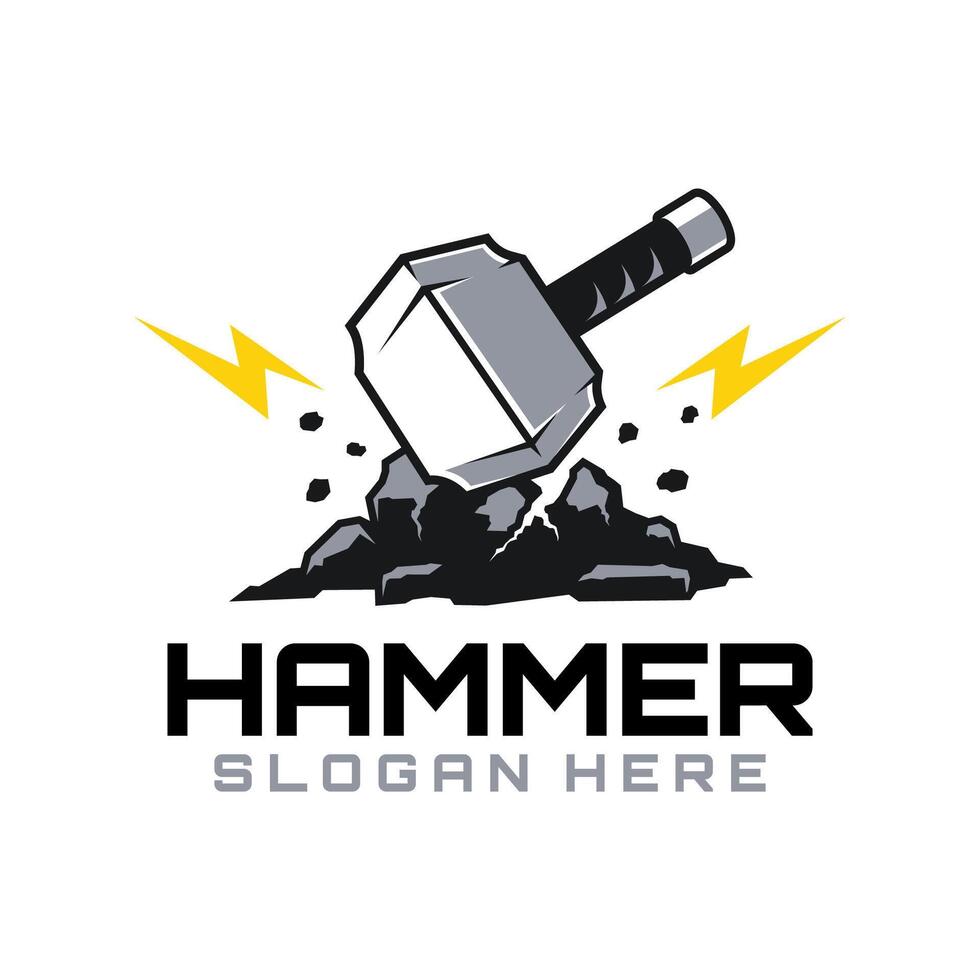 HAMMER LOGO DESIGN TEMPLATE vector