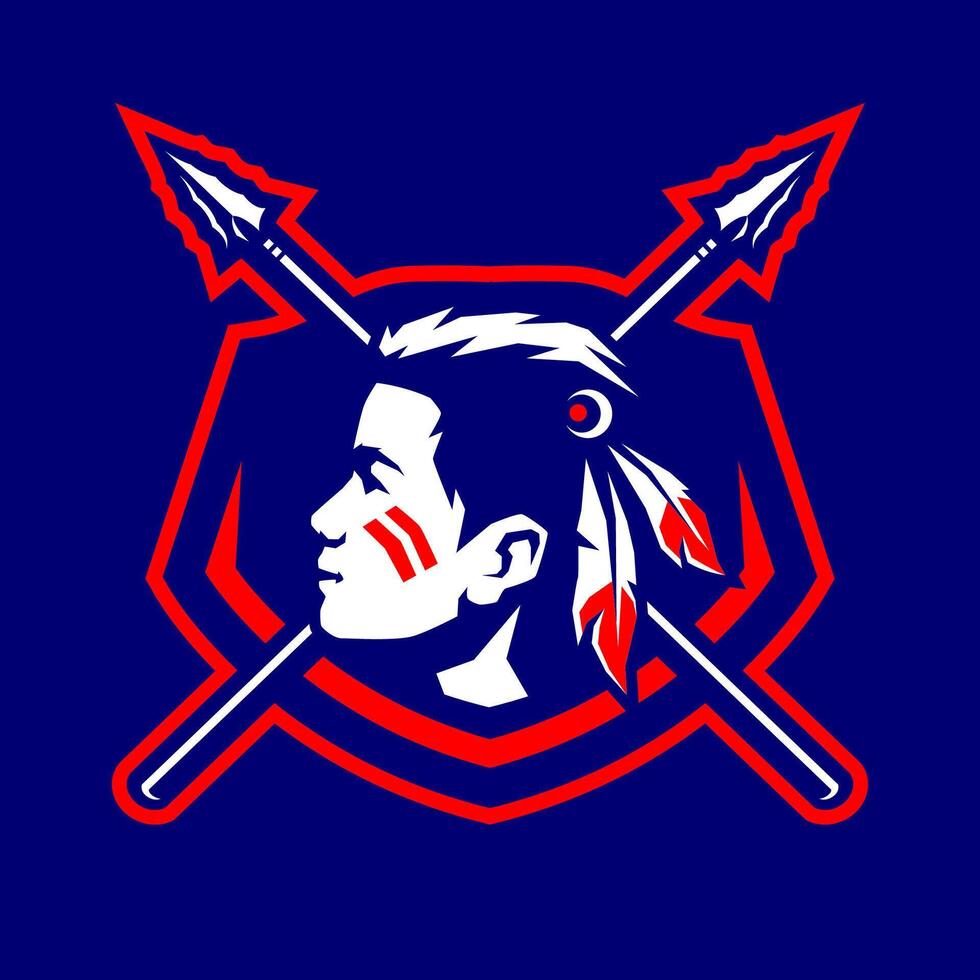 NATIVE AMERICAN WARRIORS CHARACTER DESIGN vector