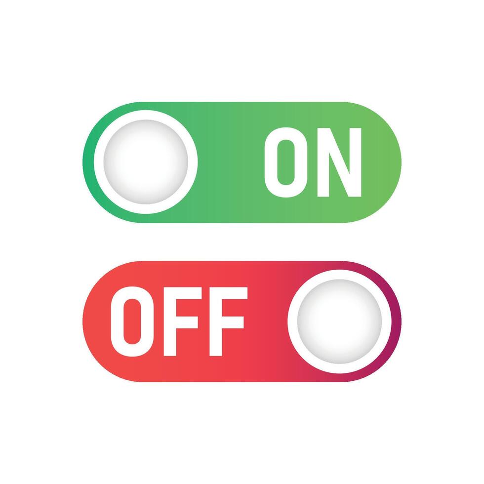 Power Button on Off Icon Illustration. vector