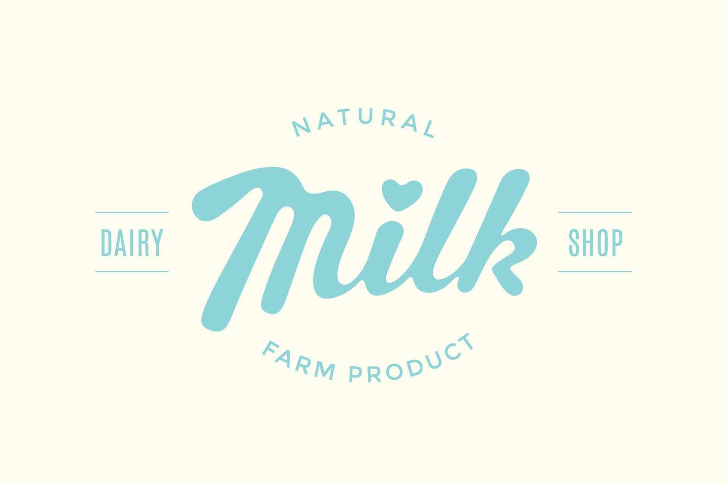 letras leche, mano escrito diseño para marca vector