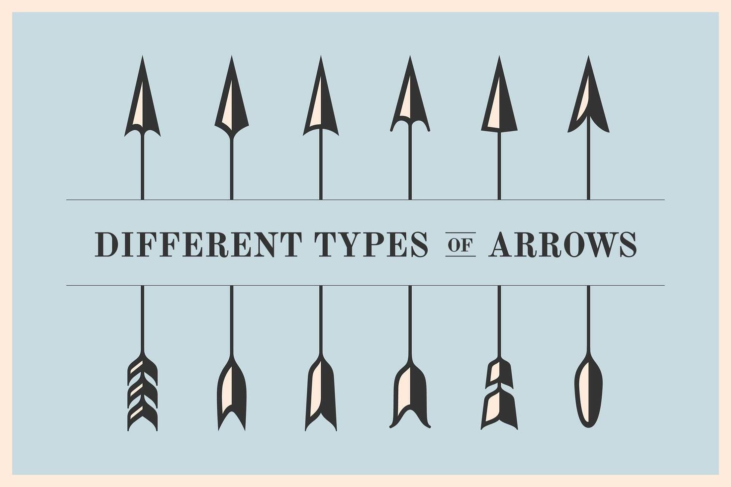 diseño elementos diferente tipos de flechas en retro estilo para navegación firmar vector