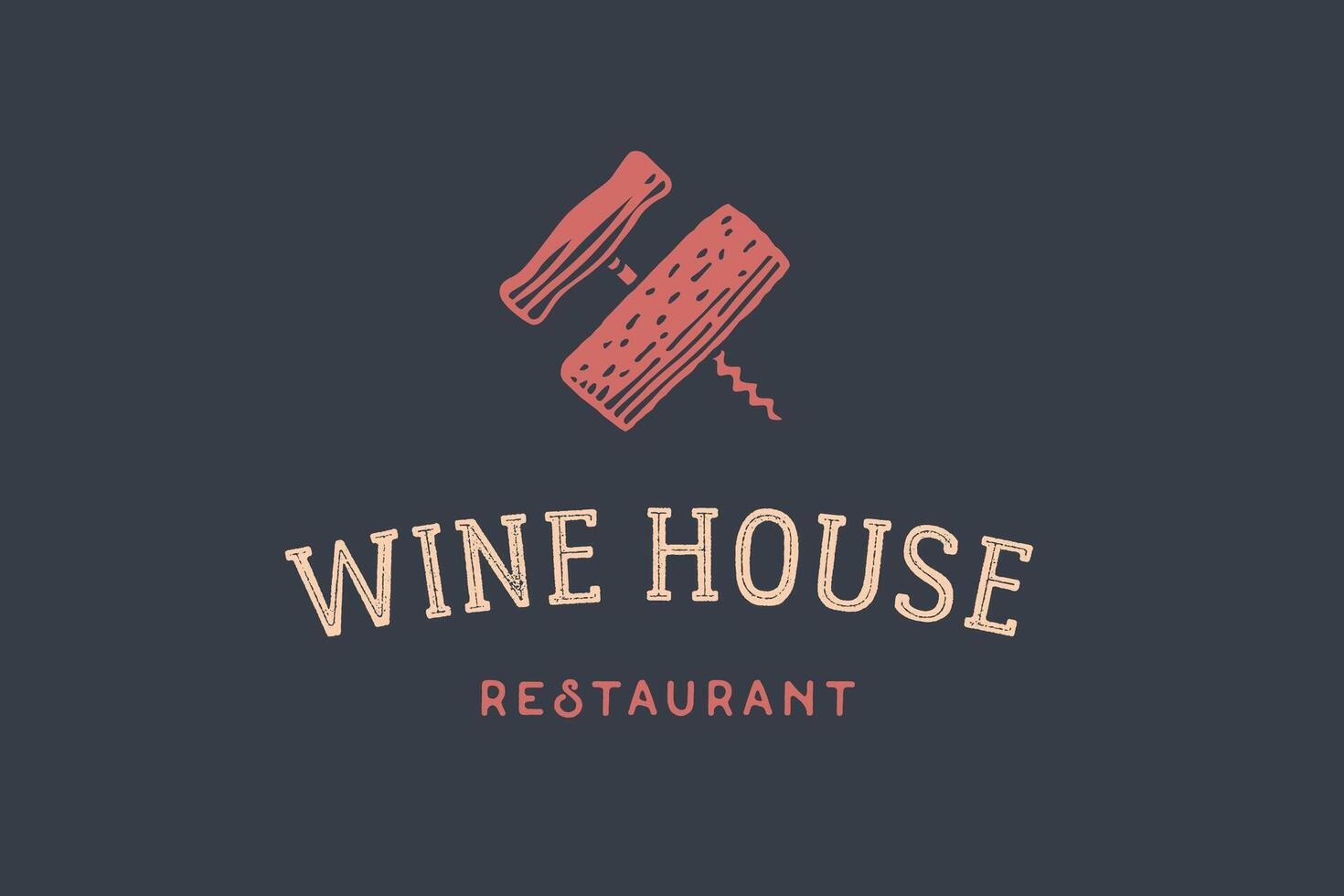 Label of wine restaurant vector