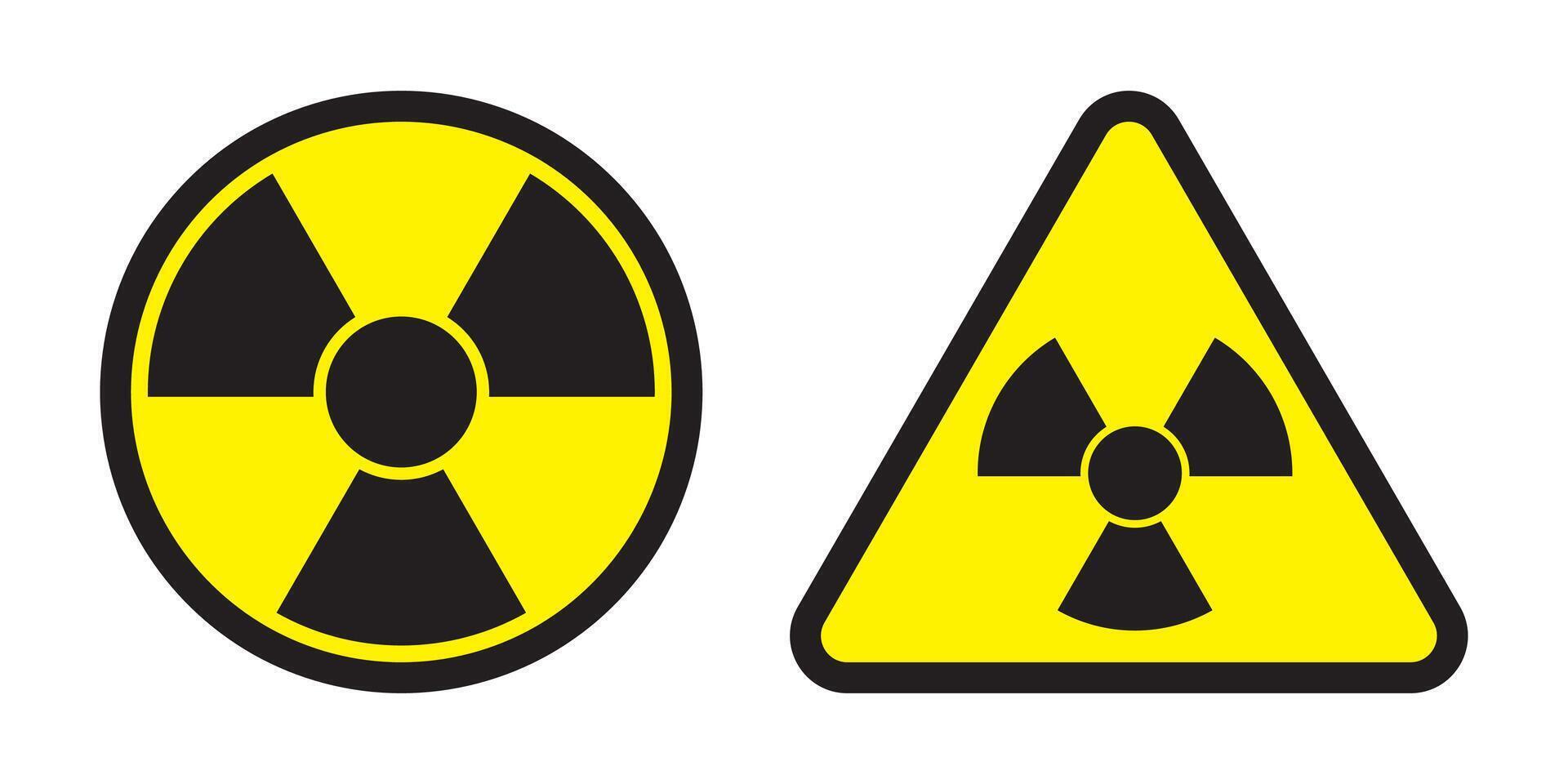 Radiation symbol. Radioactivity alert sign. vector
