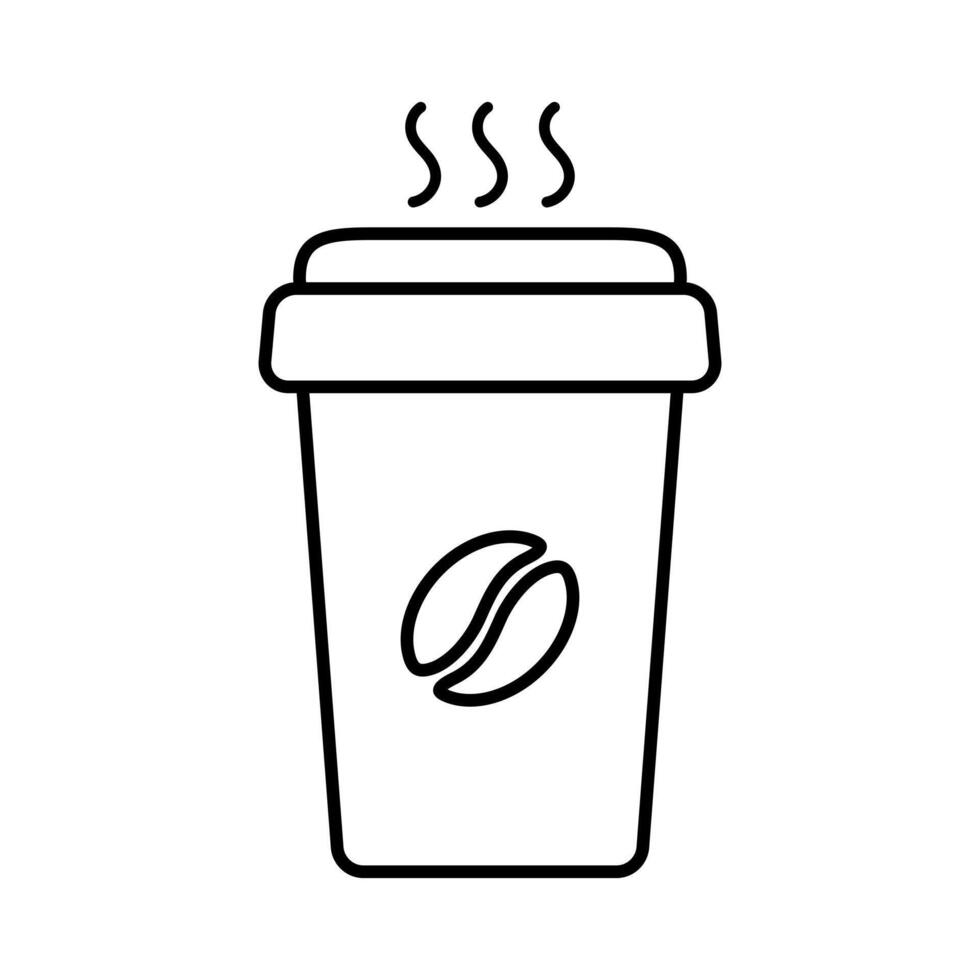 caliente café taza icono. papel café taza icono aislado en blanco antecedentes. vector