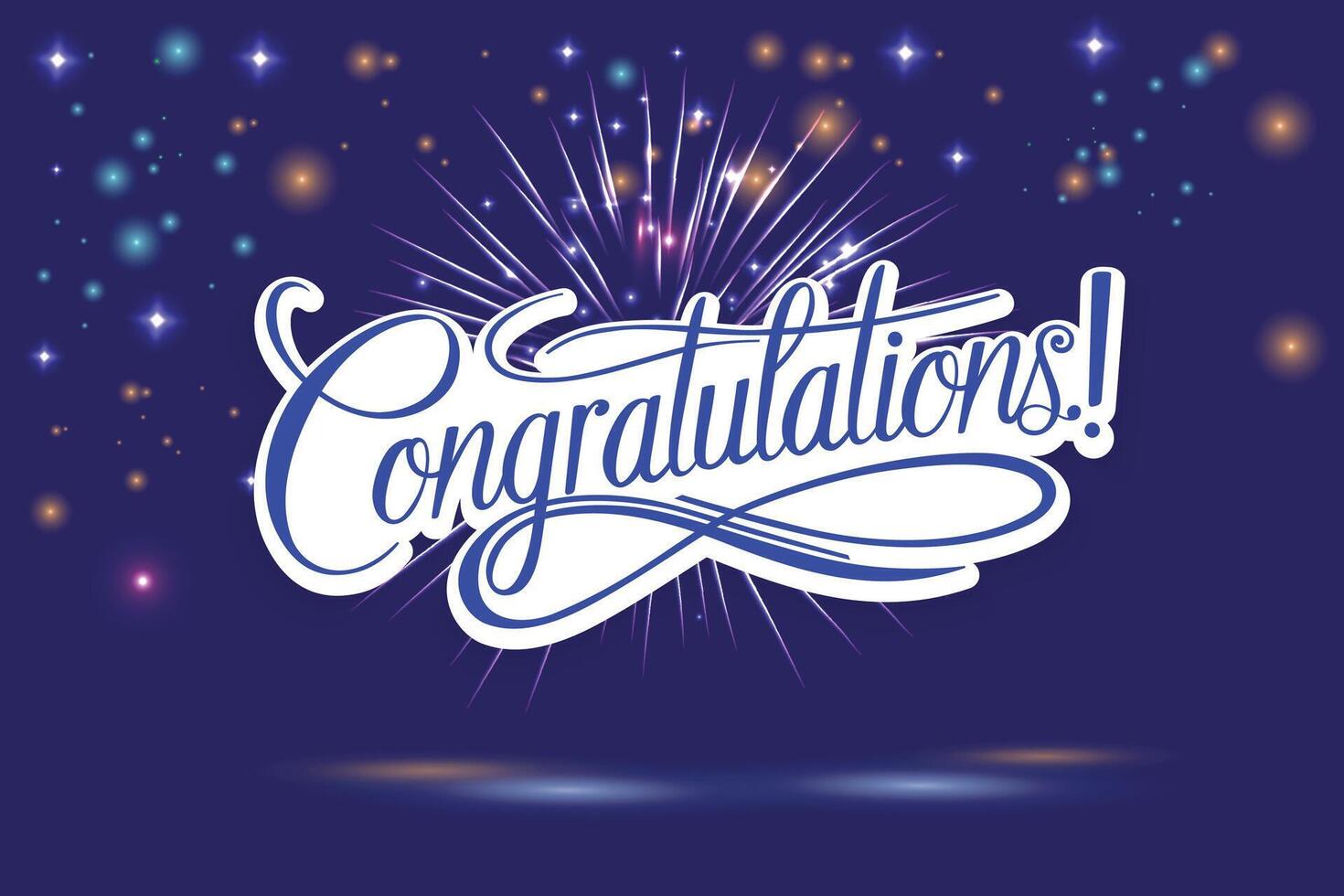 Congratulation Typography illustration for greeting vector
