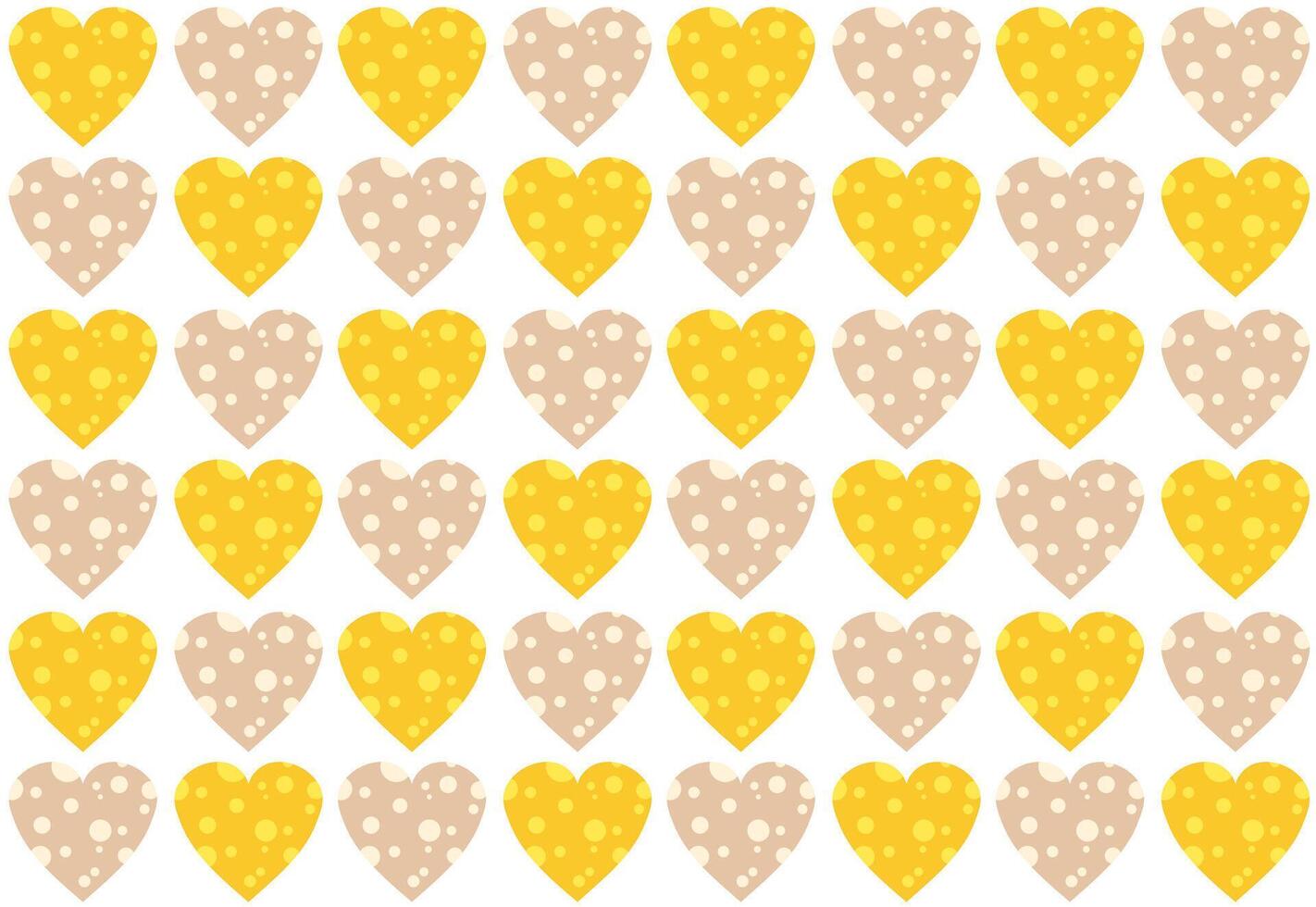 Cute baby pattern with yellow and beige hearts. Cheese in the shape of a heart. Cozy background with hearts. Abstract seamless print for gift wrapping. Funny child pattern for clothes, linen. vector