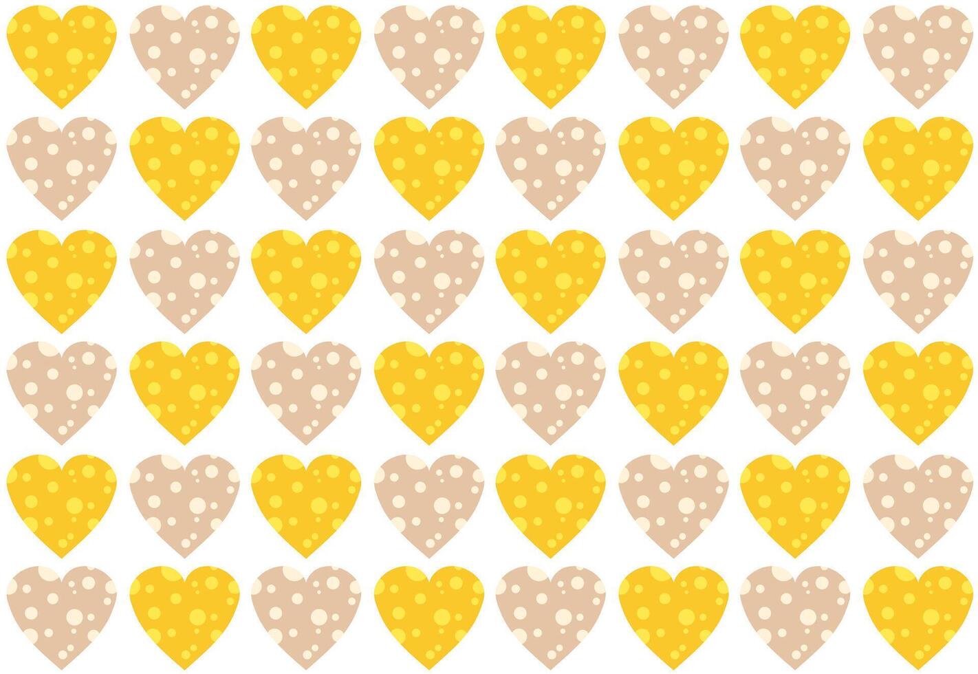 Cute baby pattern with yellow and beige hearts. Cheese in the shape of a heart. Cozy background with hearts. Abstract seamless print for gift wrapping. Funny child pattern for clothes, linen. vector