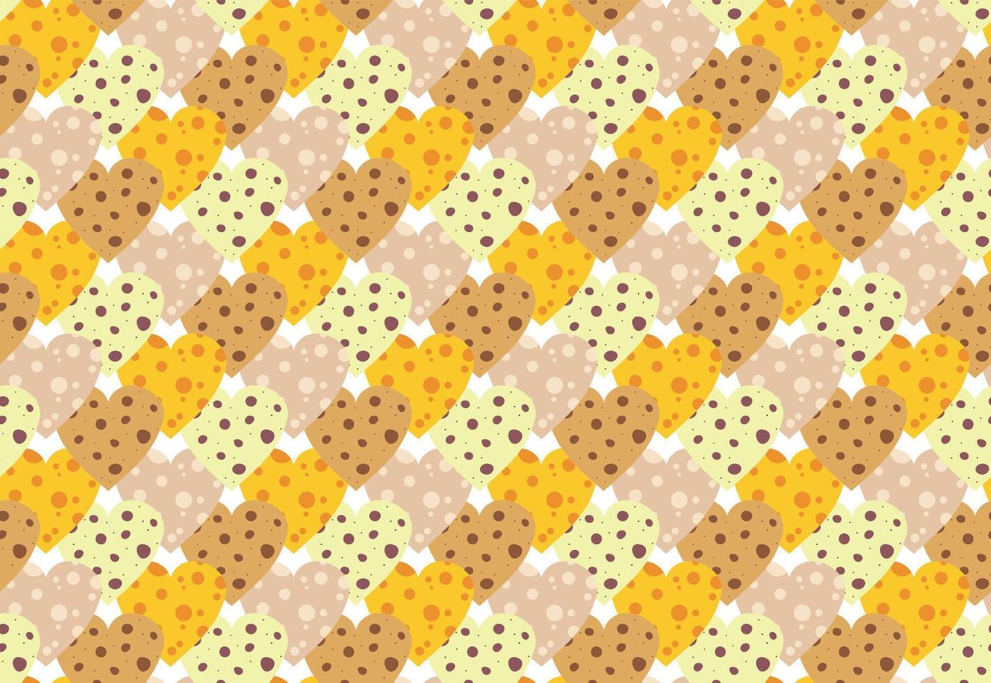 Pattern for festive wrapping of gifts for Valentine's Day. Background with funny cute hearts. Original pattern for postcards. Hearts of cookies and cheese. I love you more than anything. vector