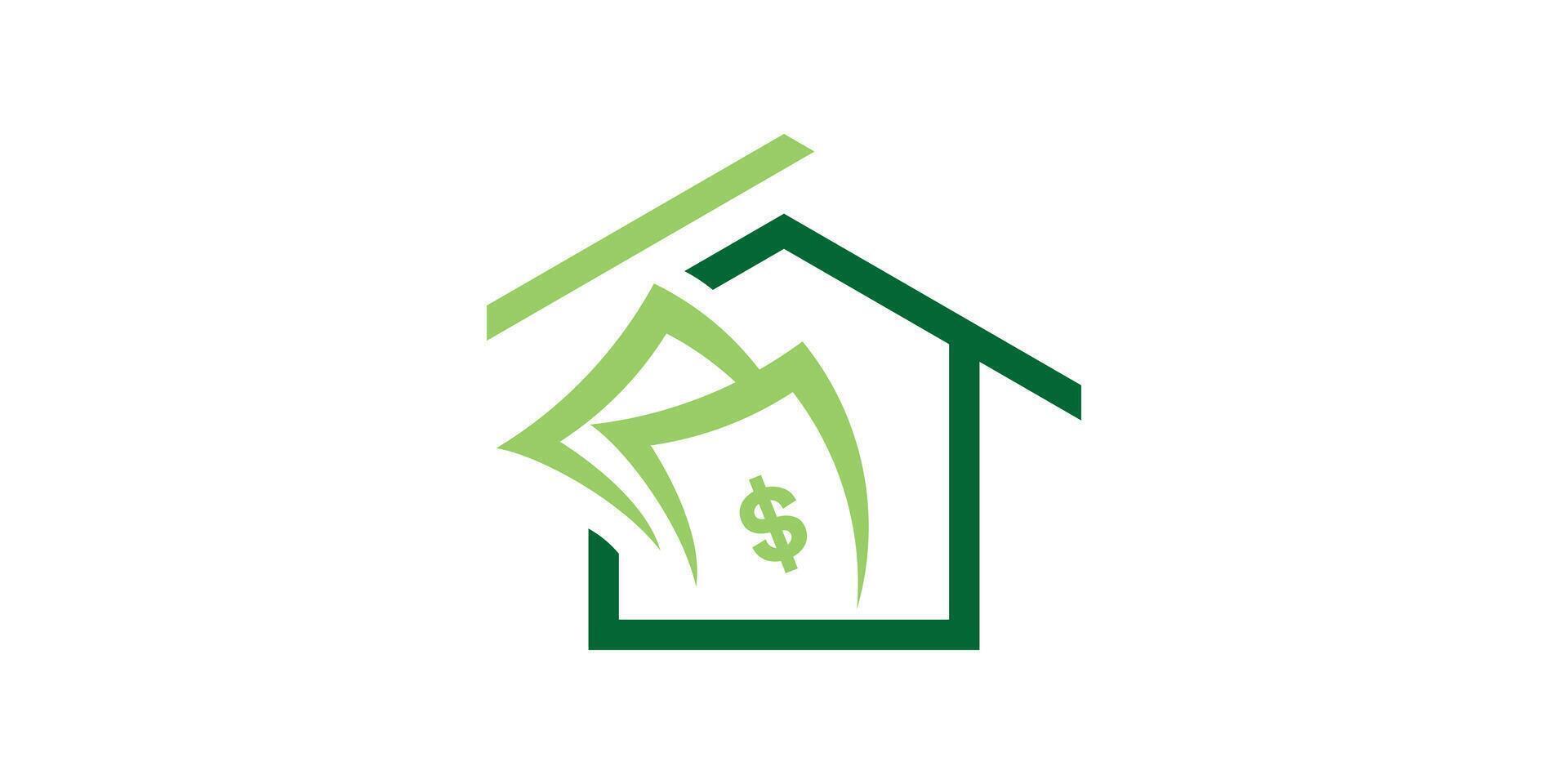 logo design creative home and money, buy, finance, accounting, business, logo design template, icon, symbol, vector