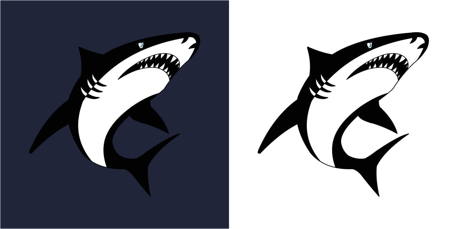 Shark Icon Design Illustration Template vector