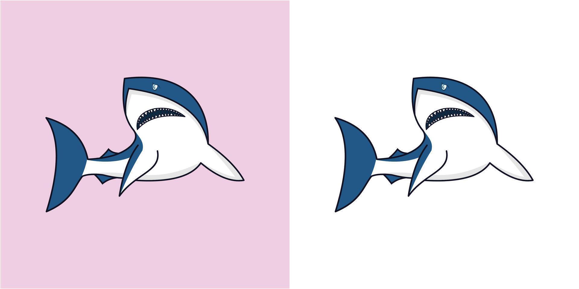 Modern Shark Design Illustration vector