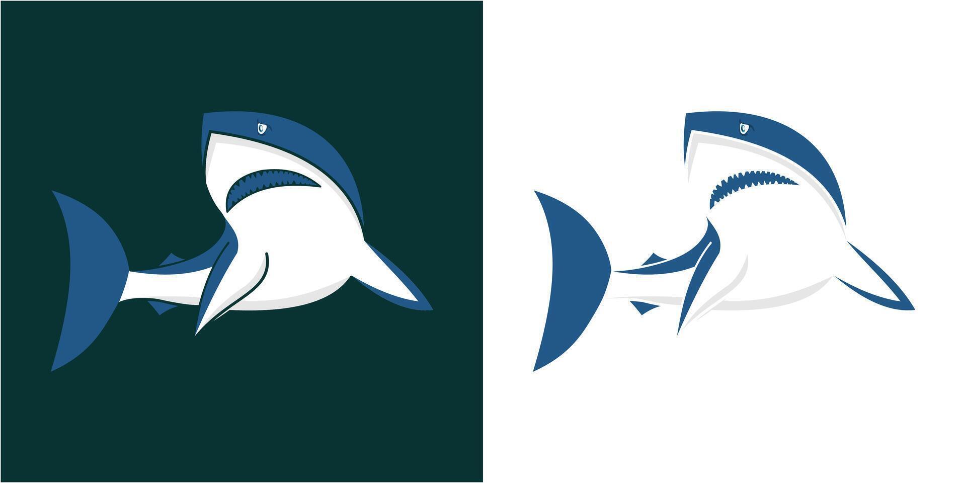 Simple Shark Design Illustration vector