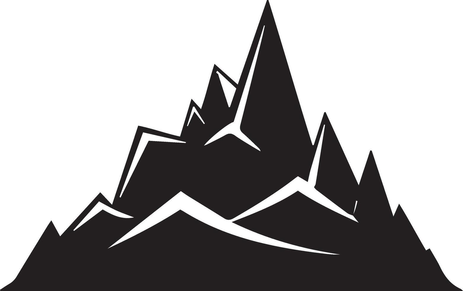 Mountain Icons on white Background. Illustration. vector