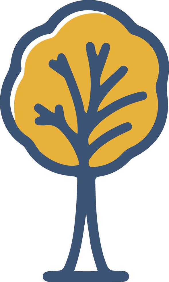 Tree icon with leaf in modern flat style vector