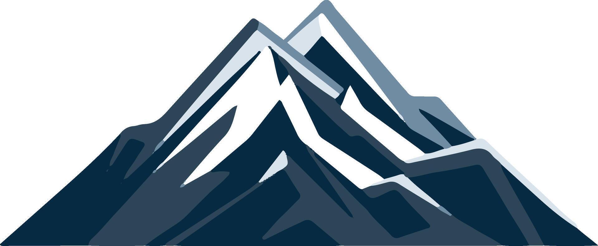 Mountain Icons on white Background. Illustration. vector