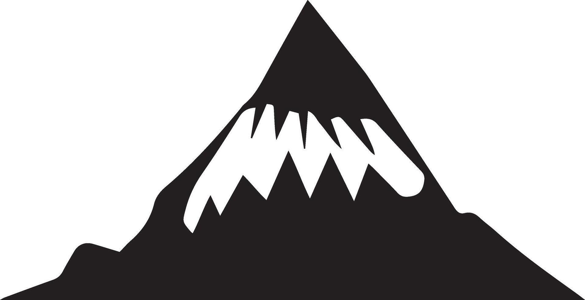 Mountain Icons on white Background. Illustration. vector