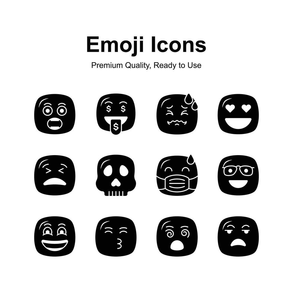 Get this carefully crafted emoji icon design, cute expressions vector