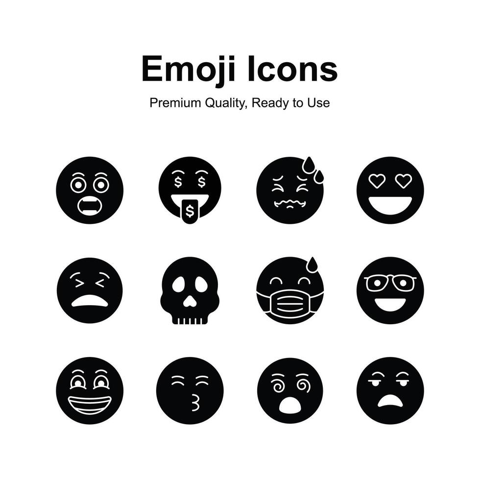 obtener esta cuidadosamente hecho a mano emoji icono diseño, linda expresiones vector