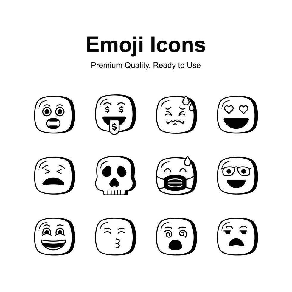 Get this carefully crafted emoji icon design, cute expressions vector