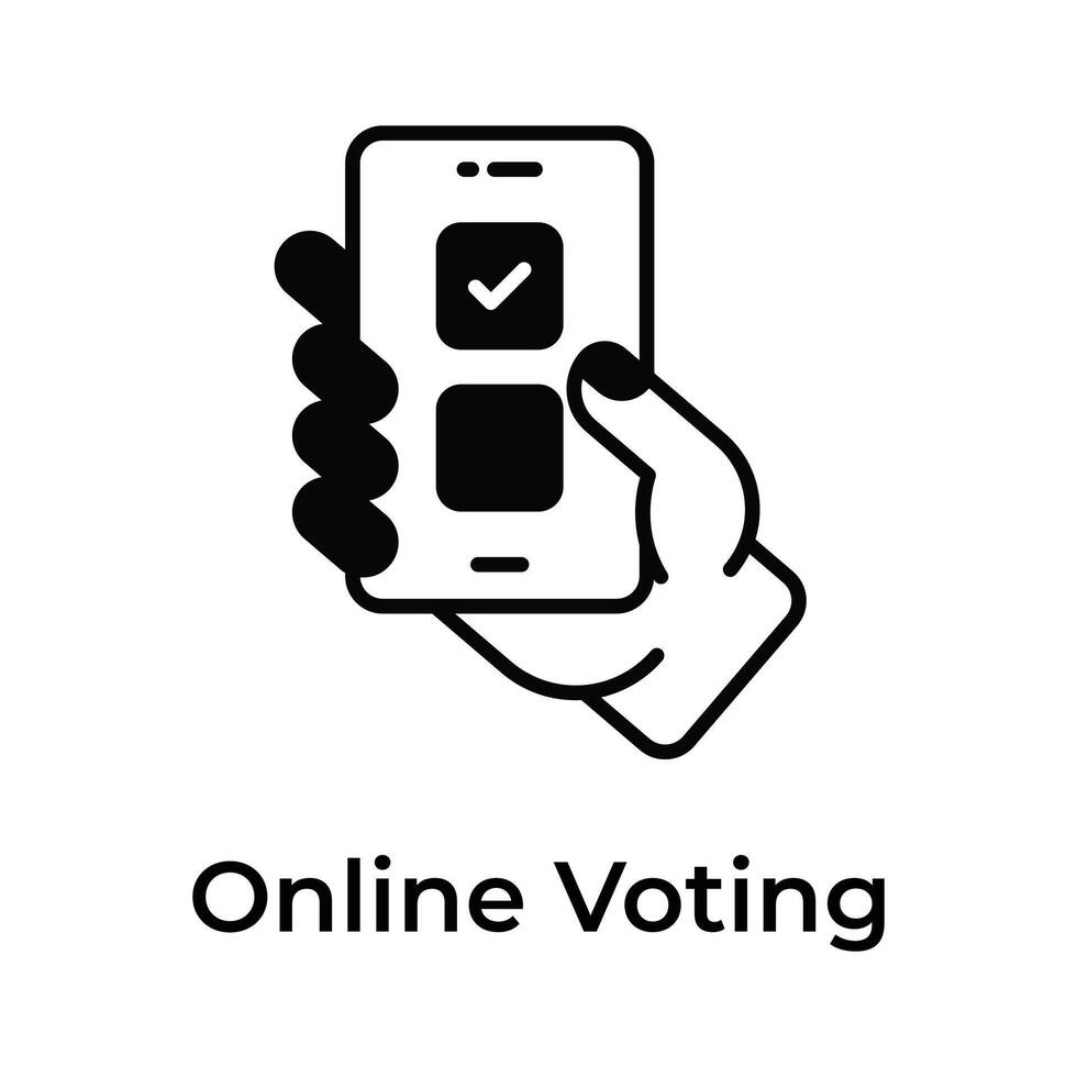 Online voting design, isolated on white background vector