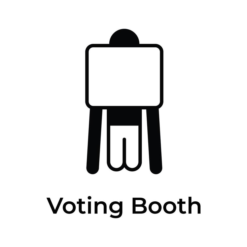 Voting booth design ready to use in websites and mobile apps vector