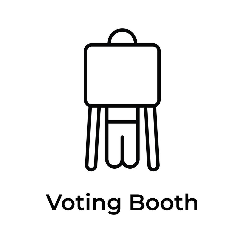 Voting booth design ready to use in websites and mobile apps vector