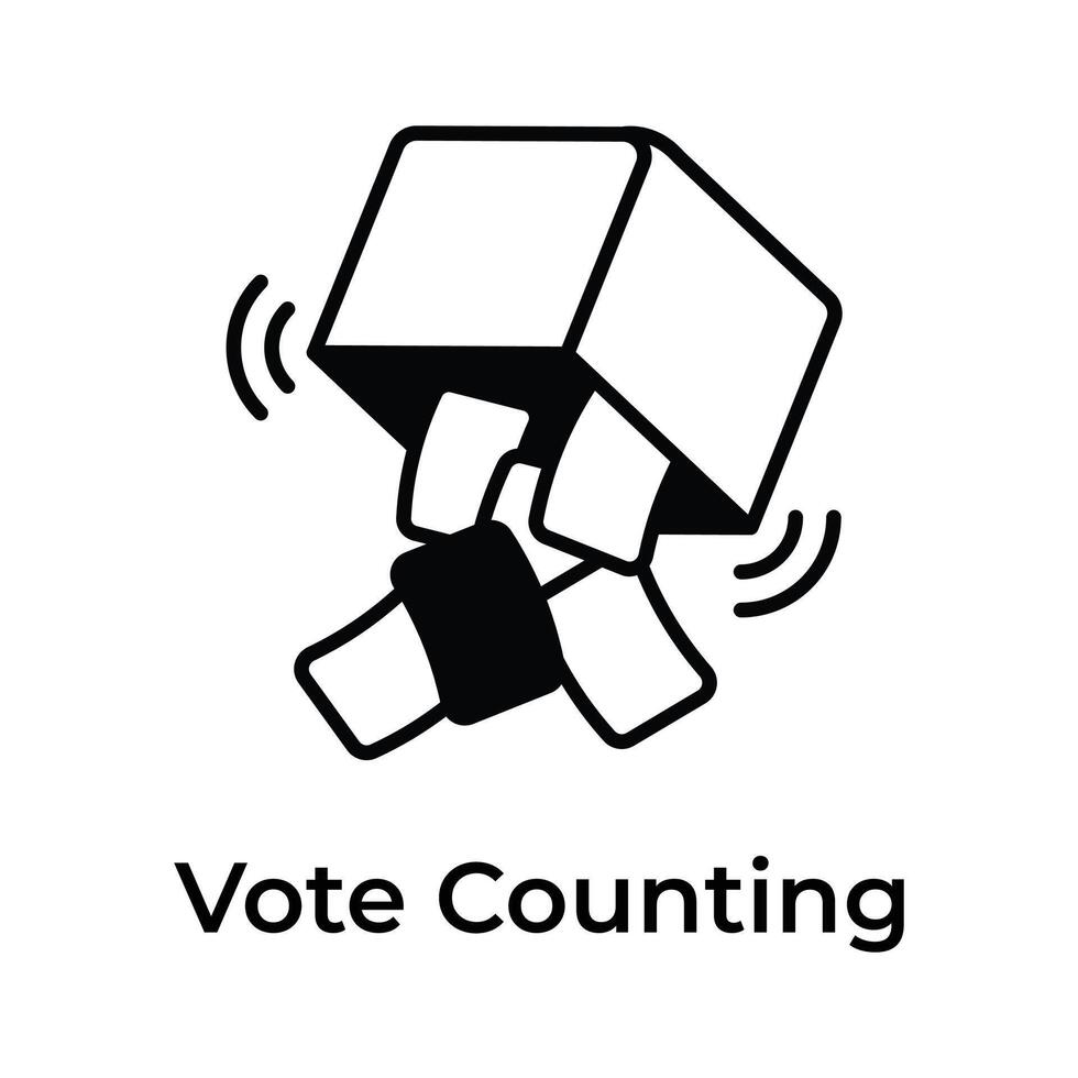 Get this creative icon of vote counting, easy to use vector