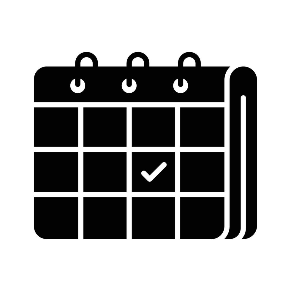 cheque marca en calendario demostración concepto icono de votación día, elección día vector