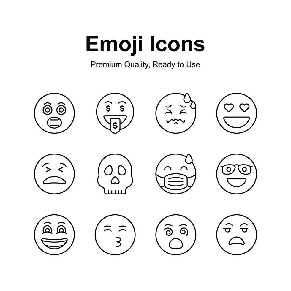 Get this carefully crafted emoji icon design, cute expressions vector