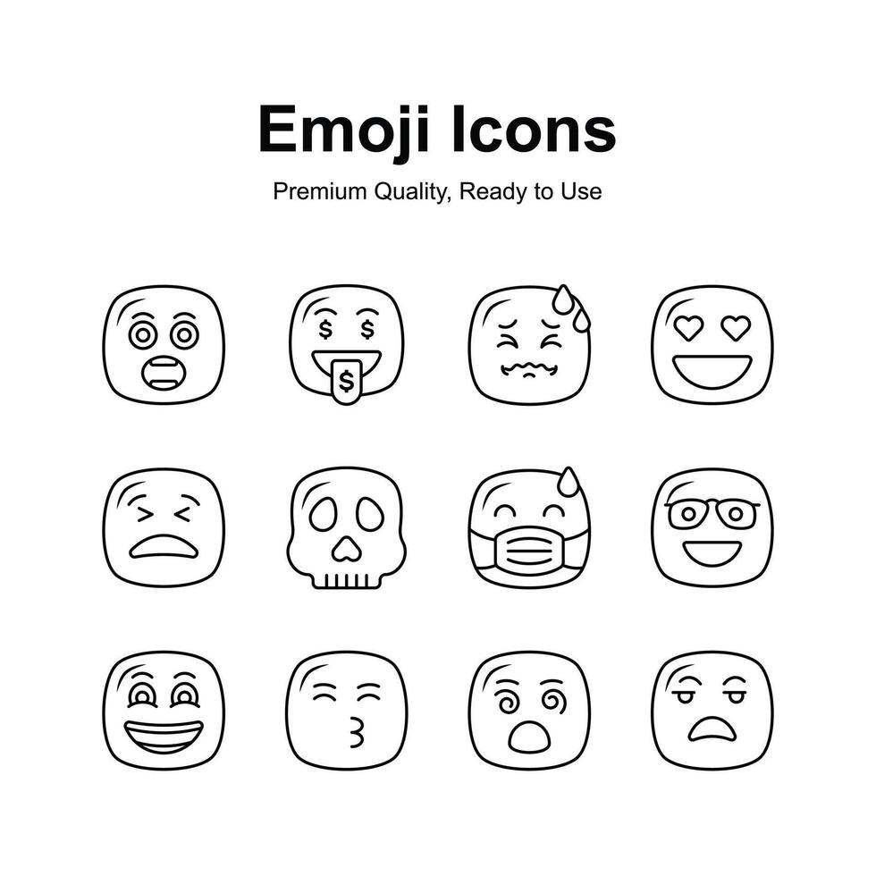 Get this carefully crafted emoji icon design, cute expressions vector