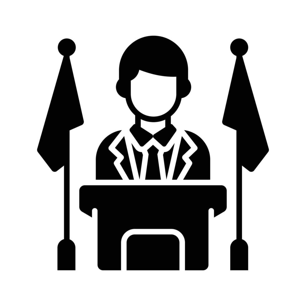 Political leader, election winner design isolated on white background vector