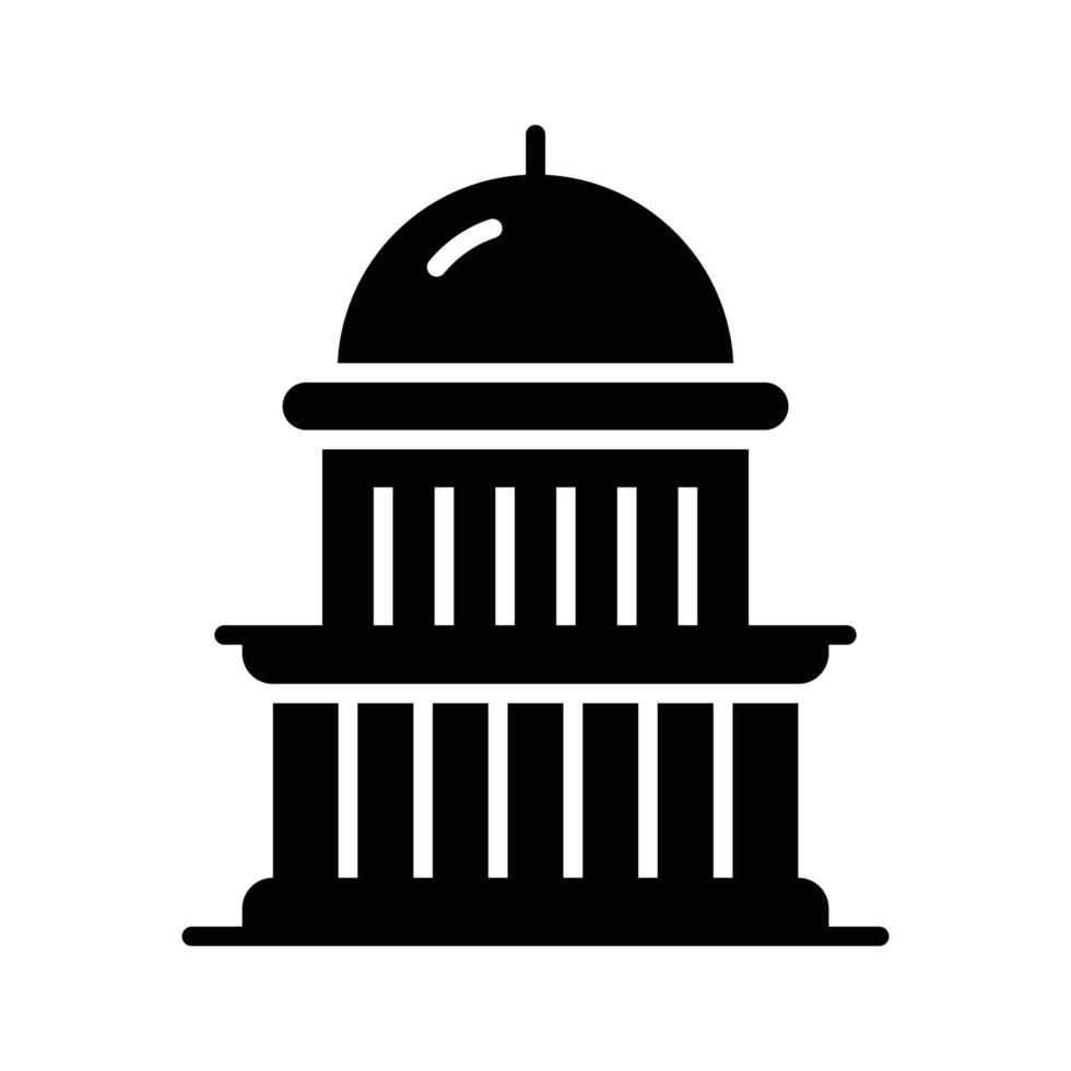 unido estados Capitolio edificio diseño, prima icono vector