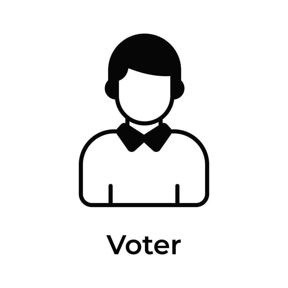 An amazing icon of voter avatar in editable design style vector