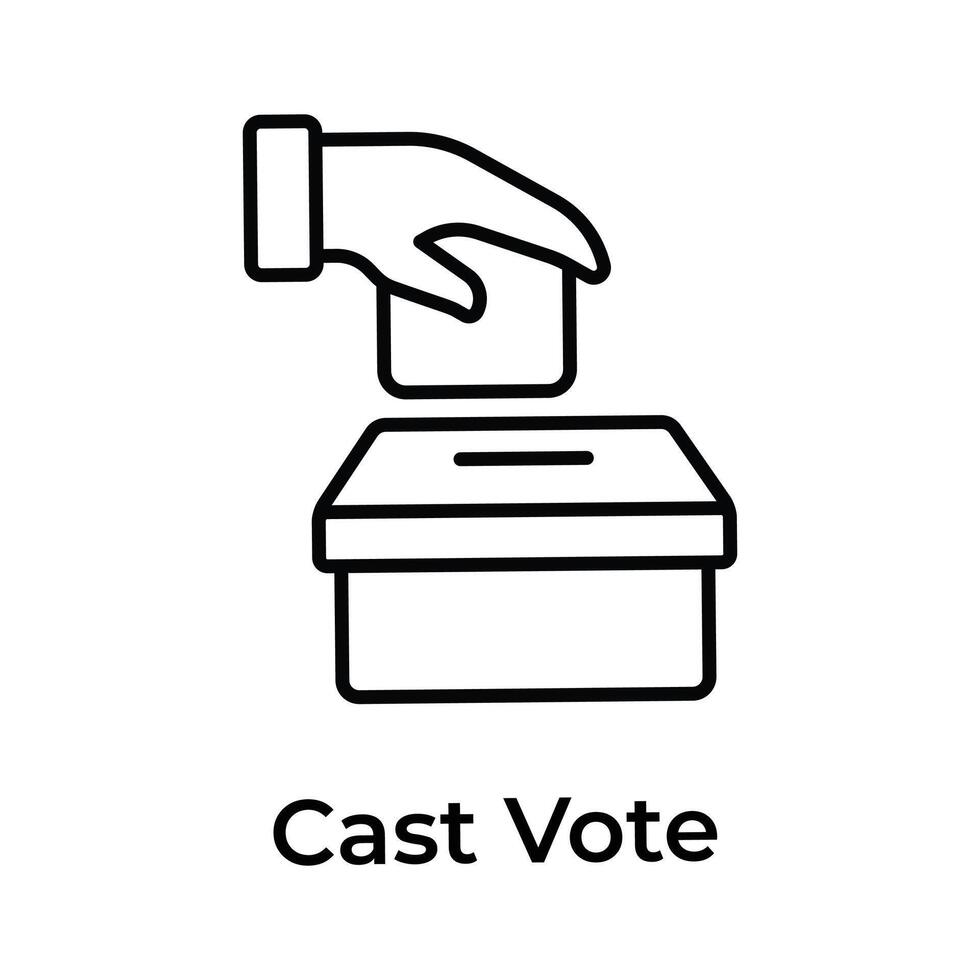 Vote casting icon design, ready to use vector