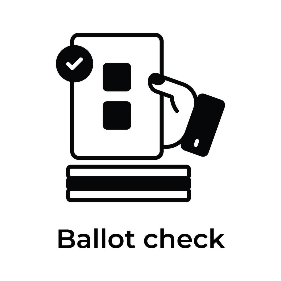 Grab this carefully crafted icon of ballot paper check, ready to use vector