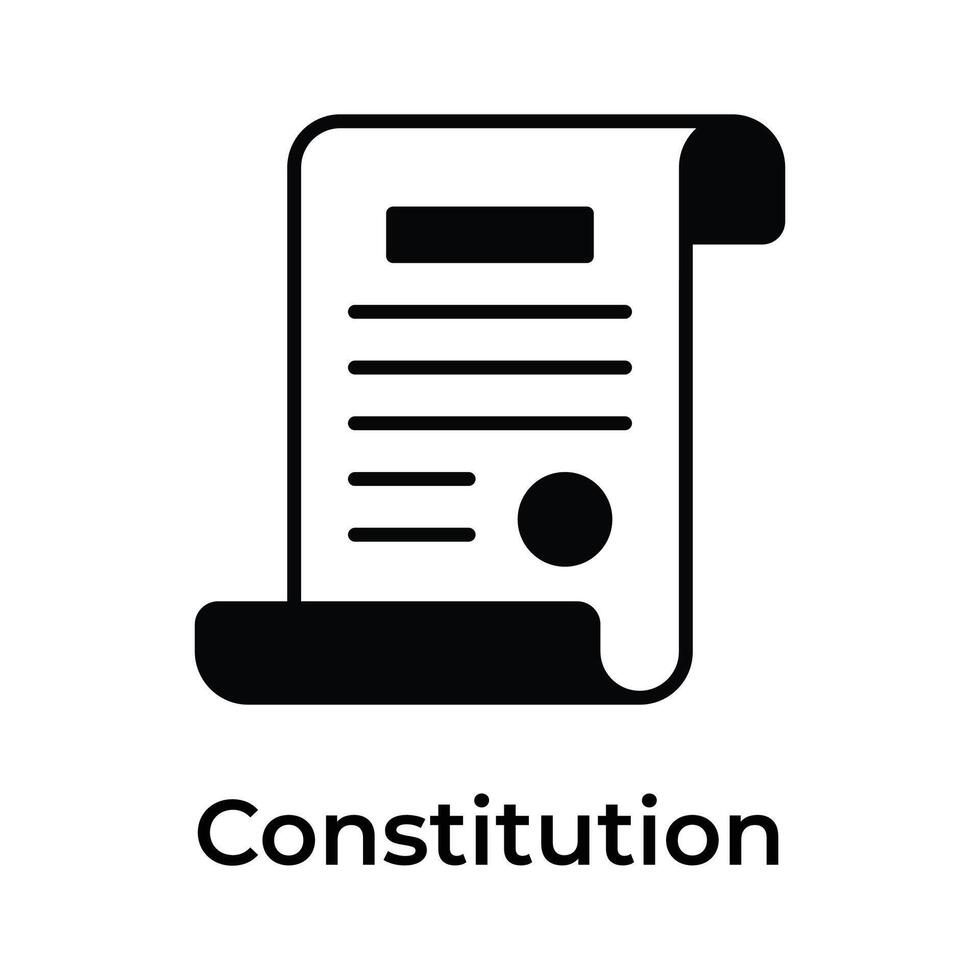 Get your hands on this amazing icon of constitution in editable style vector